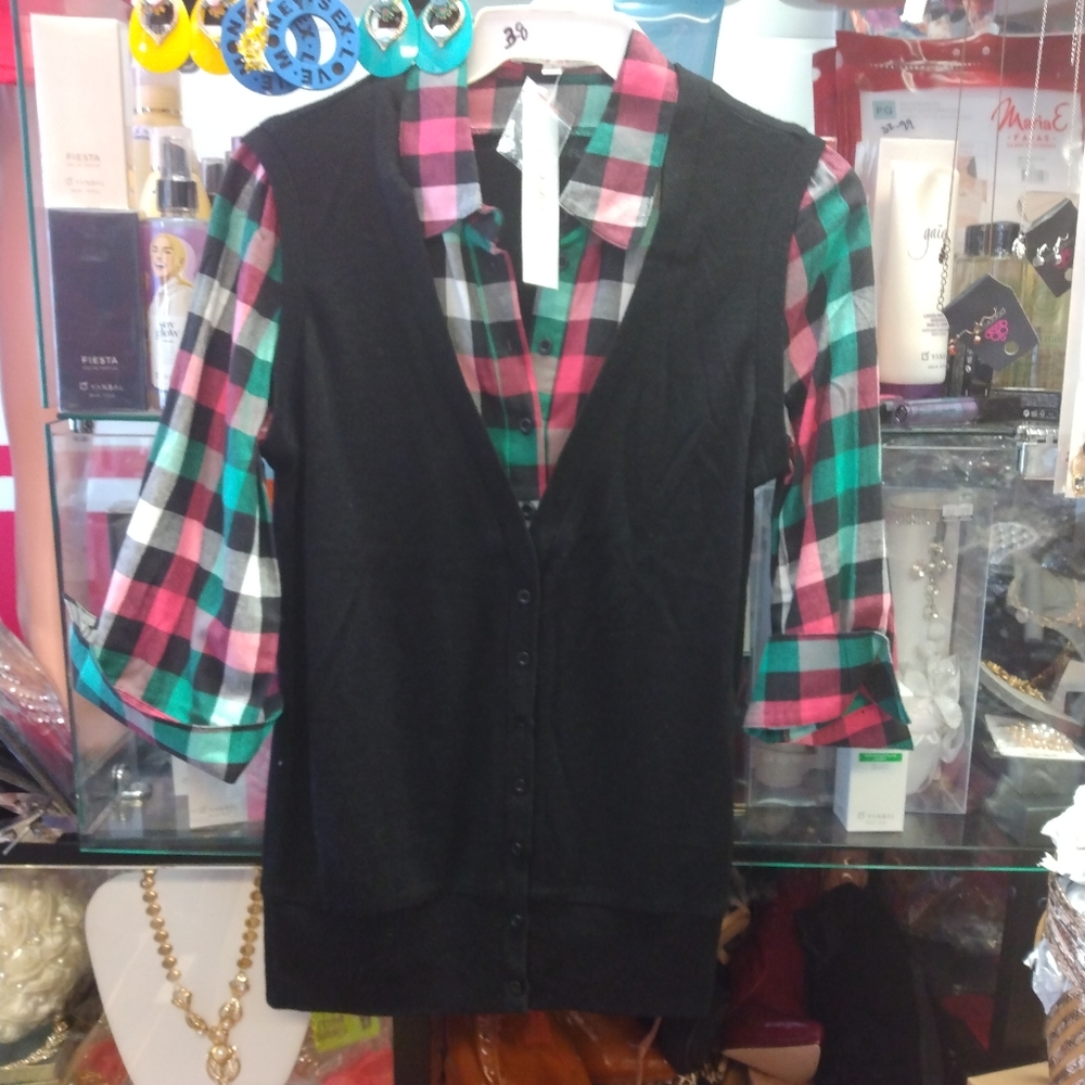 Spicy girl multicolor half slevees blouse
